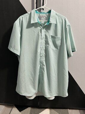 Nick Graham Men's Everywhere Stretch Modern Fit Dot Print Button Down Size 2XL‎